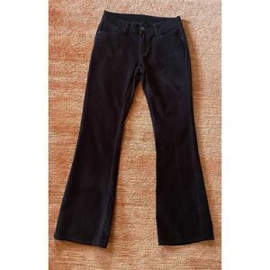 JW (JW Style) Corduroy Black Women’s Boot Cut  Stretch Jeans Pants Size 8